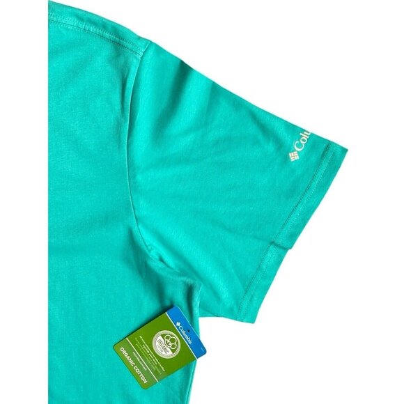 Columbia Men's Rapid Ridge Graphic Tee Organic Cotton Turquoise - Picture 4 of 6